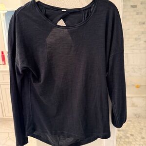 Lululemon Women's dark teal open back Long Sleeve Top
